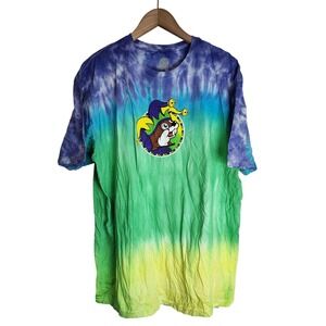 Buc-ee's Shirt Women's XL Mardi‎ Gras Tie Dye Beaver NWT